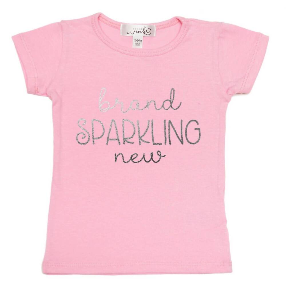 NEW SWEET WINK baby girls brand sparkling t-shirt in pink